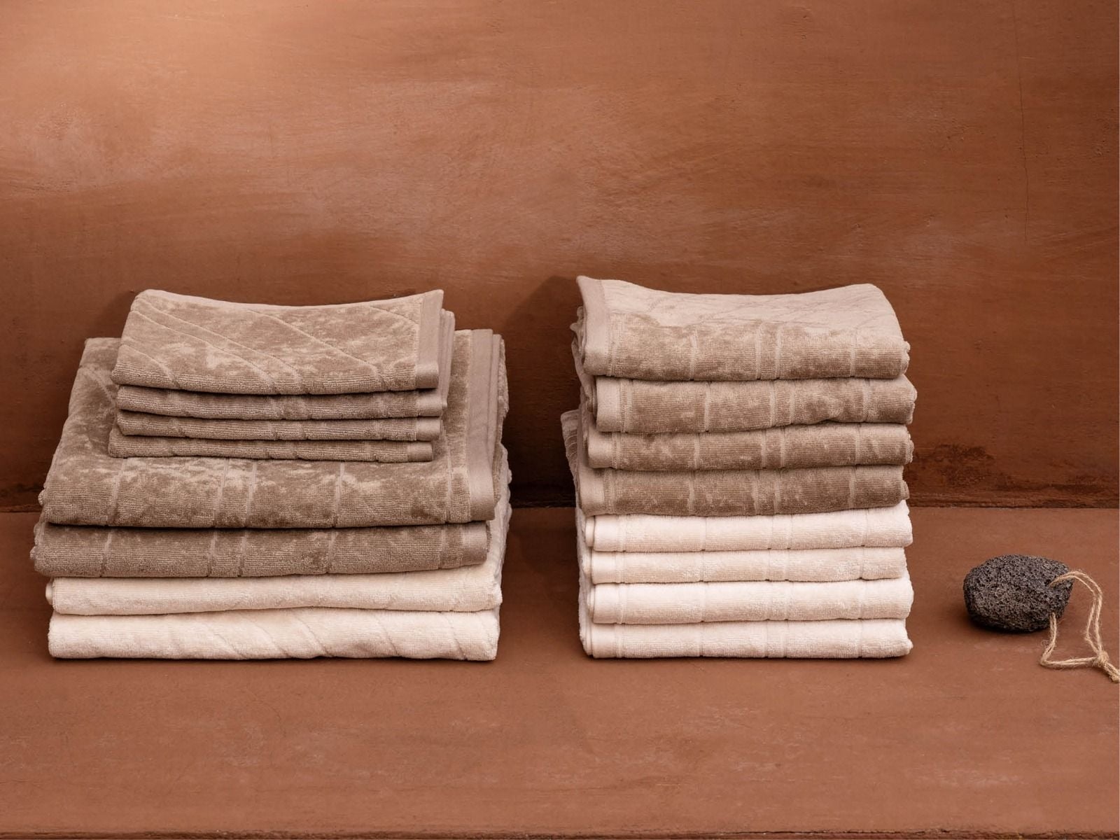 Duschtücher Velours Classic Taupe 70x140 - 2 st