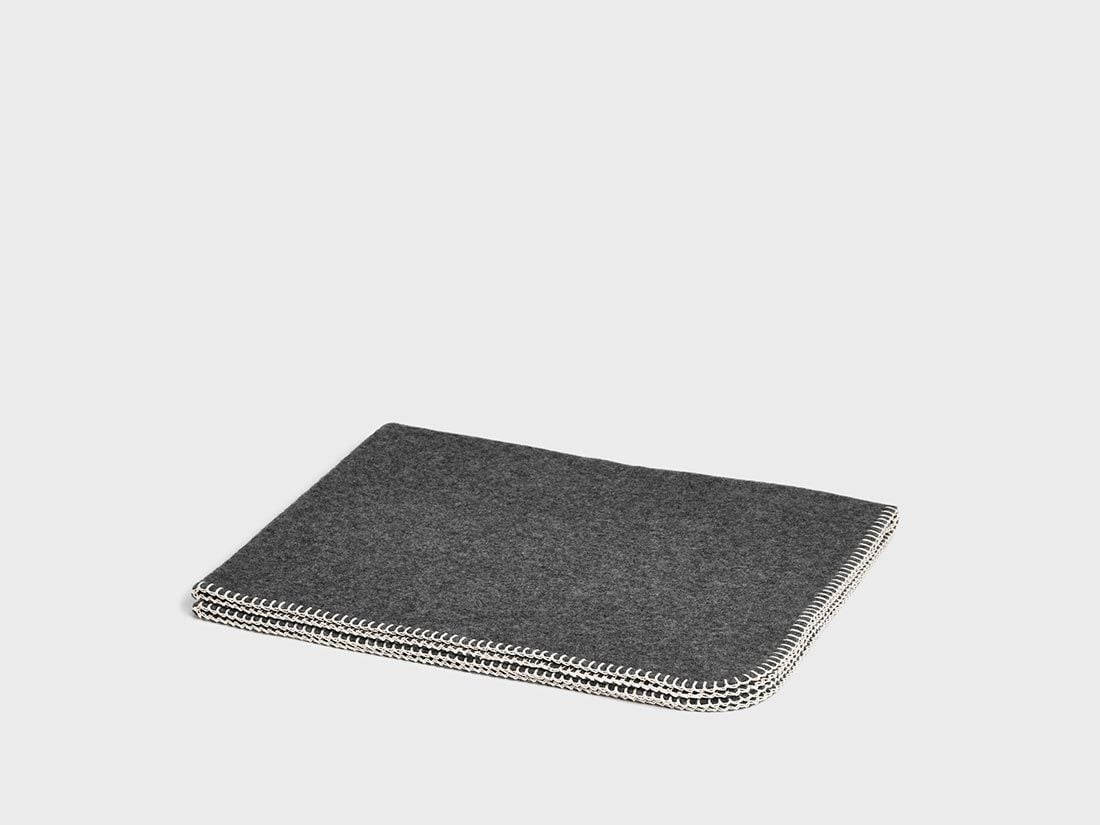 Babydecke Merinowolle Charcoal 75x100