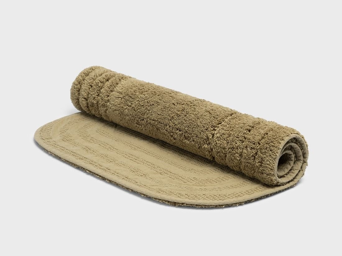 Ovale Badematte Olive Green 60x90