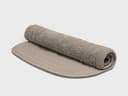 Ovale Badematte Warm Taupe 60x90