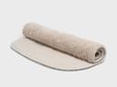 Ovale Badematte White Sand 60x90