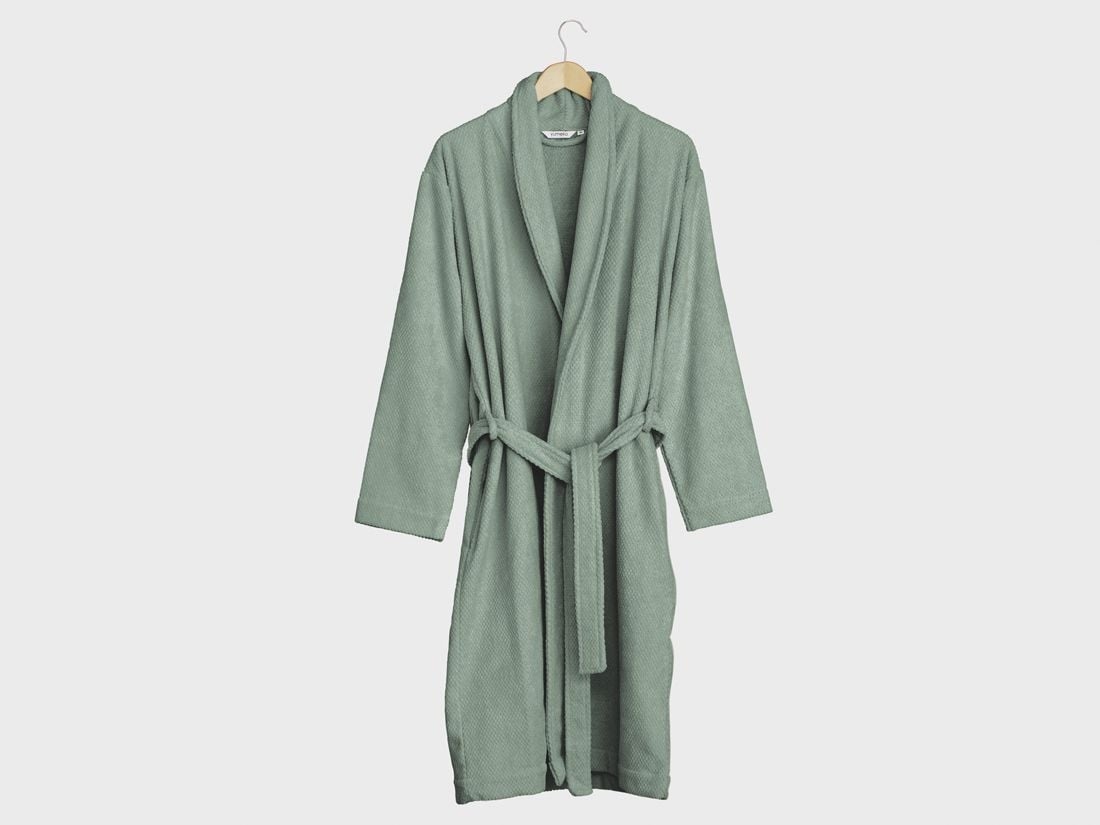 Bademantel Mini Dots Sea Green L