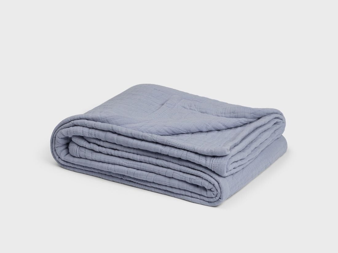 Musselin-Tagesdecke für Kinder Bio-Baumwolle Arch Lavender Blue 100x150