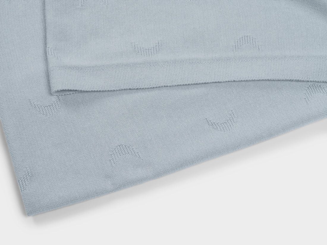 Babydecke Baumwolle Moon Faded Blue 75x100
