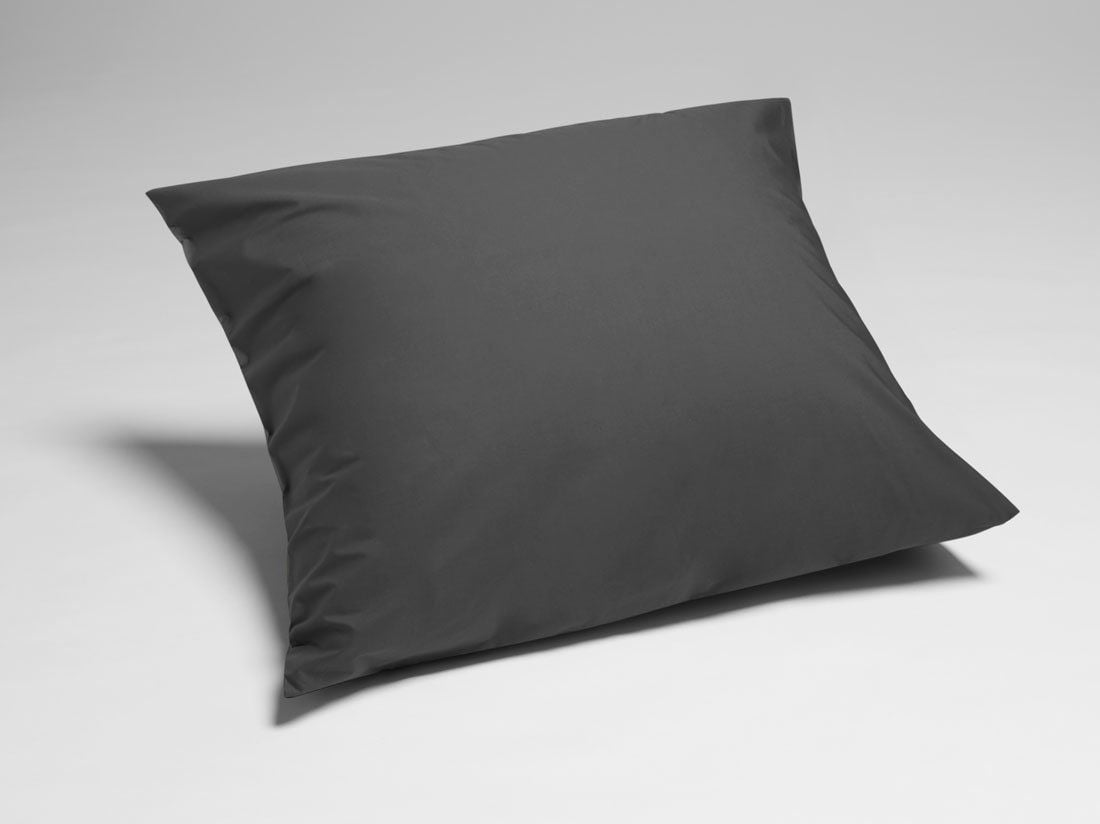 Kissenbezug Perkal-Baumwolle Dark Grey 80x80