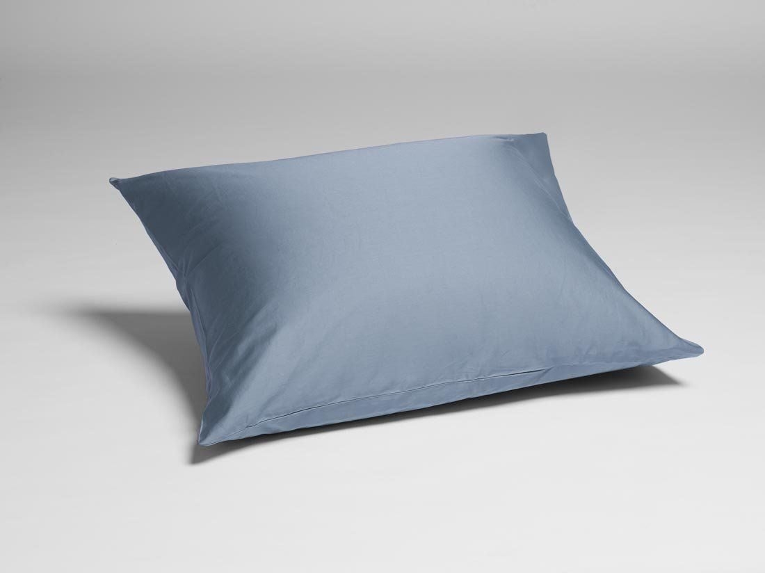 Kissenbezug Baumwollsatin faded blue 50x60