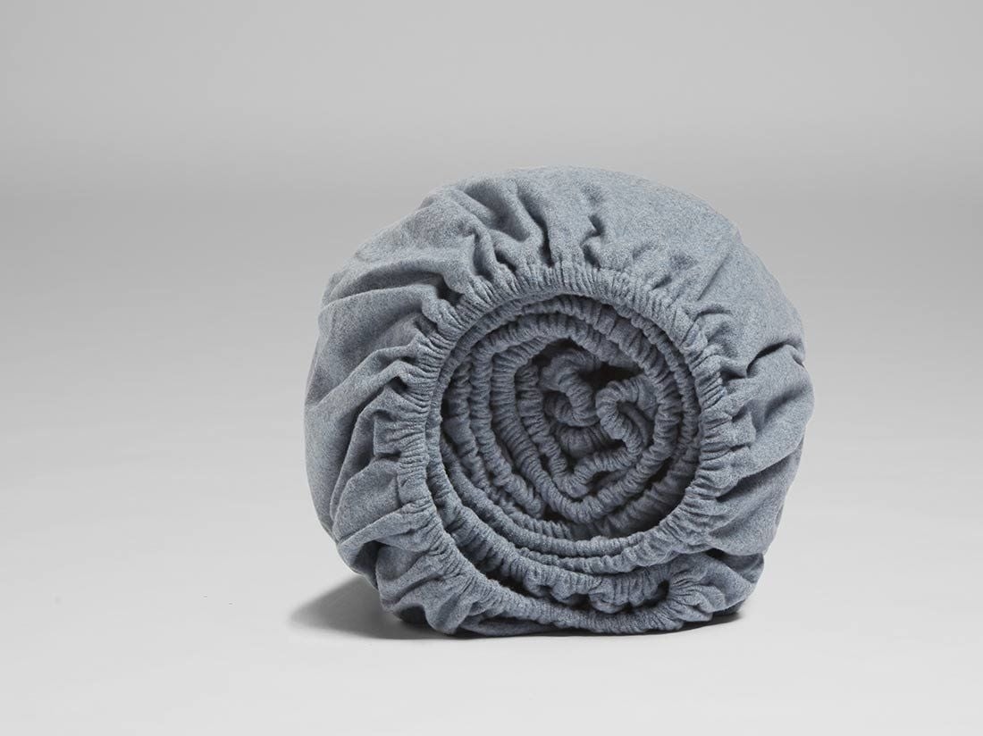 Spannbettlaken Flanell Light Blue 90x200x30