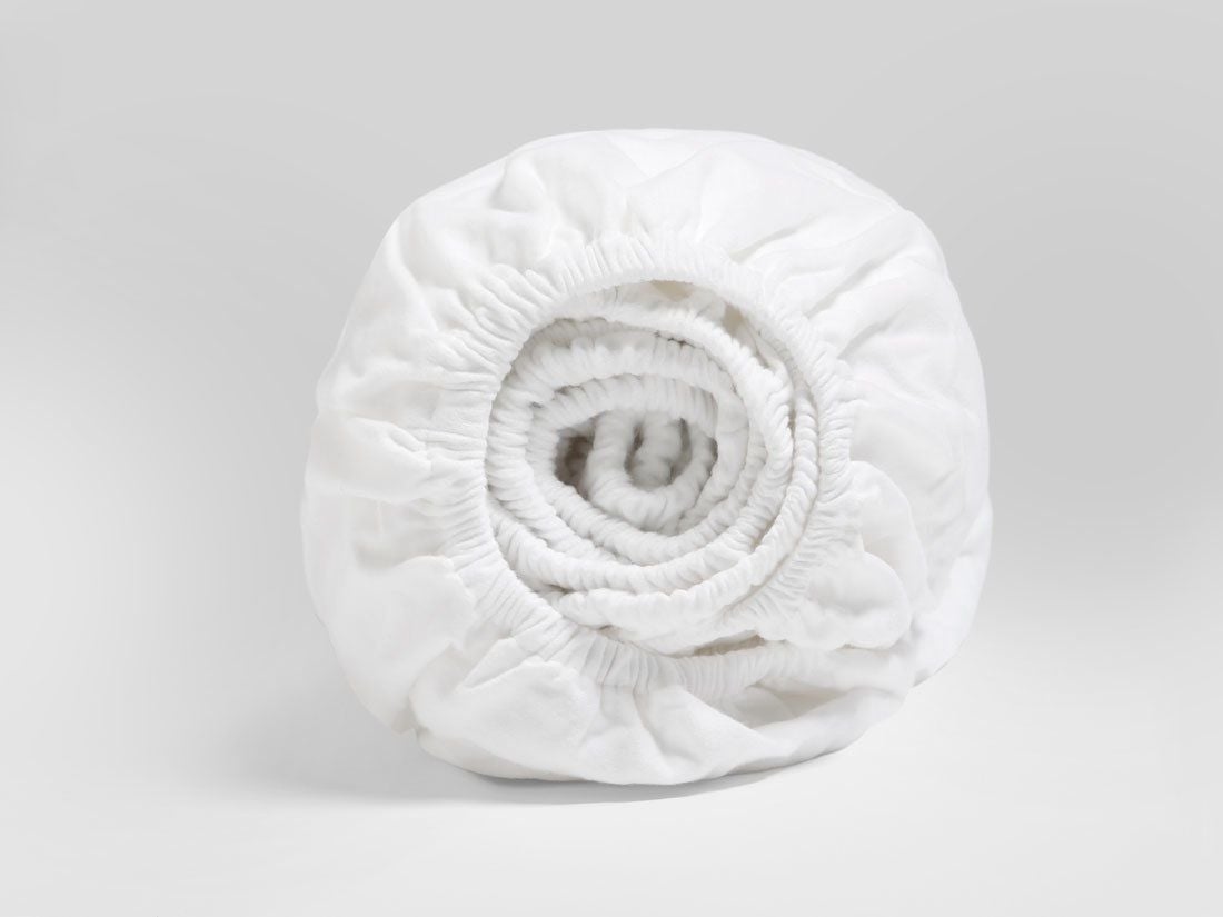 Spannbettlaken Flanell Pure White 180x200x30