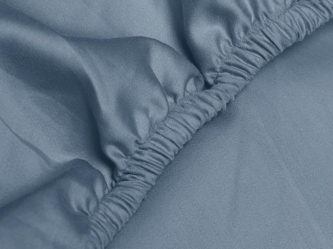 Spannbettlaken Baumwollsatin Faded Blue