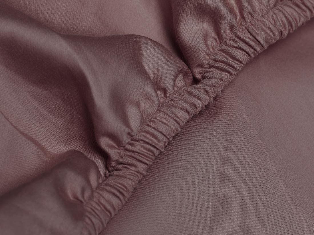 Spannbettlaken Baumwollsatin Rose Brown