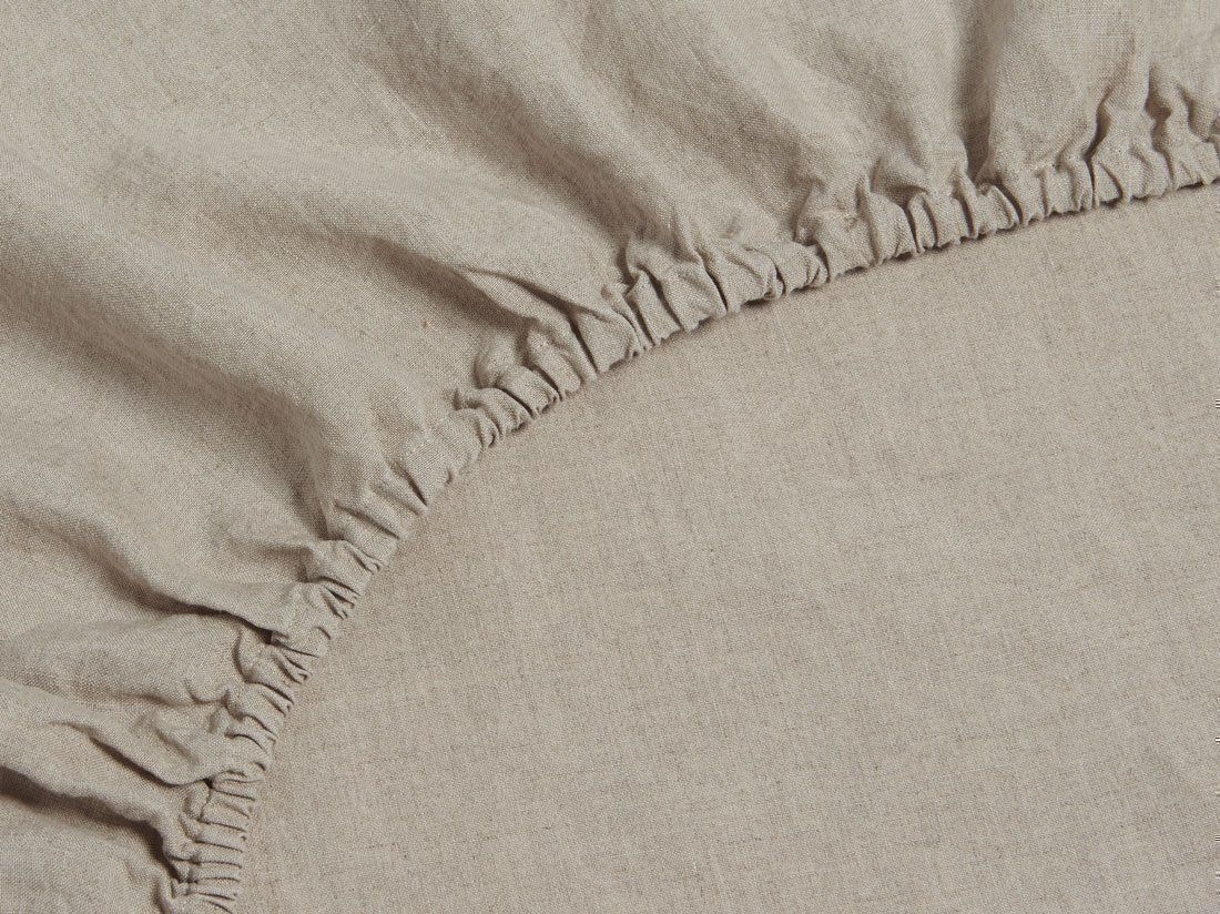Spannbettlaken Gewaschenes Leinen Naturell
