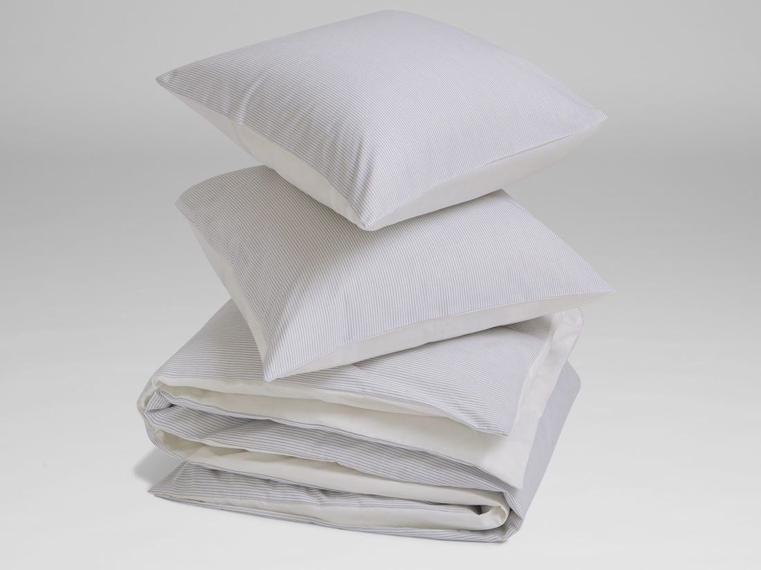 TENCEL™-Bettwäsche Doubleface White Stripe/Pure White