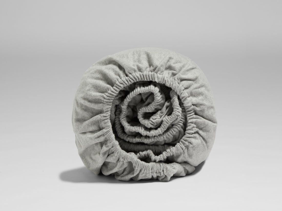 Spannbettlaken Flanell Light Grey 180x220x30