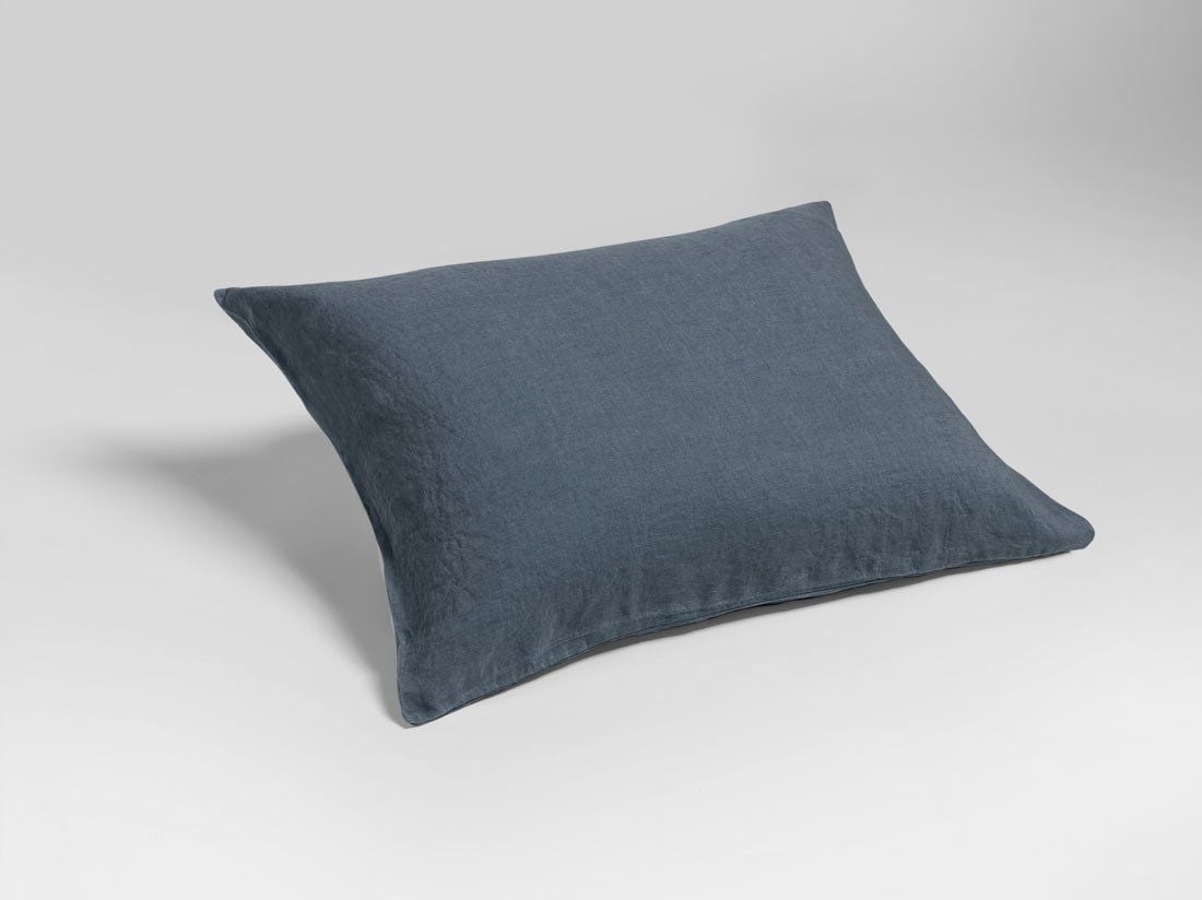 Kissenbezug Gewaschenes Leinen earth blue 50x60