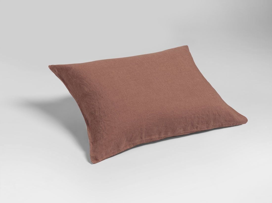 Kissenbezug Gewaschenes Leinen Clay Rose