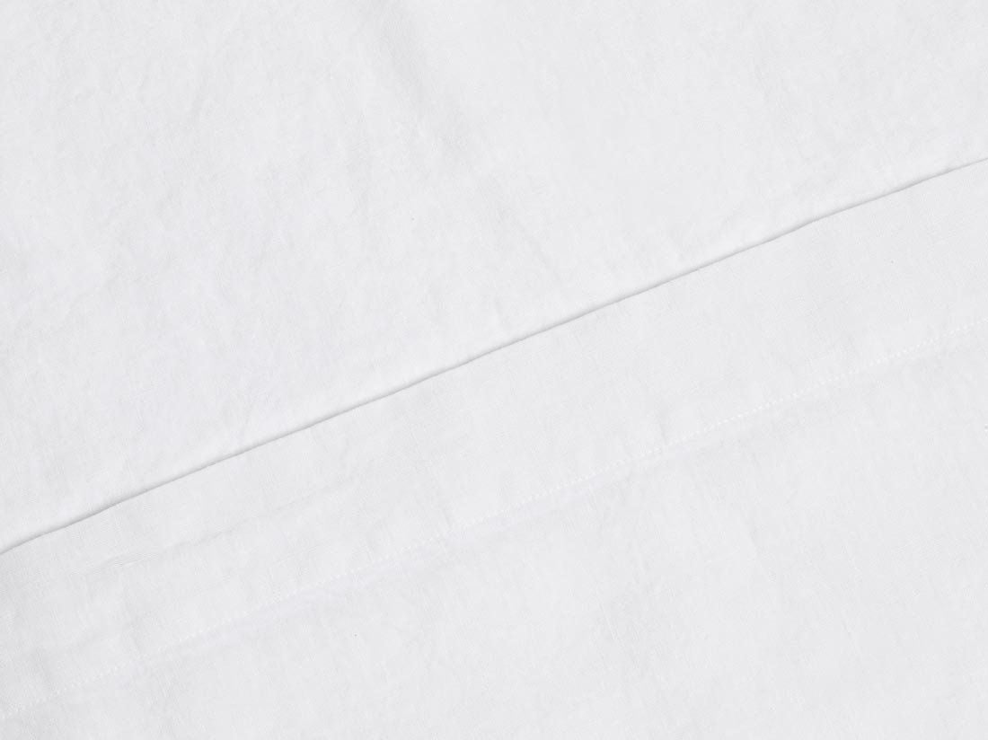 Laken Gewaschenes Leinen Pure White