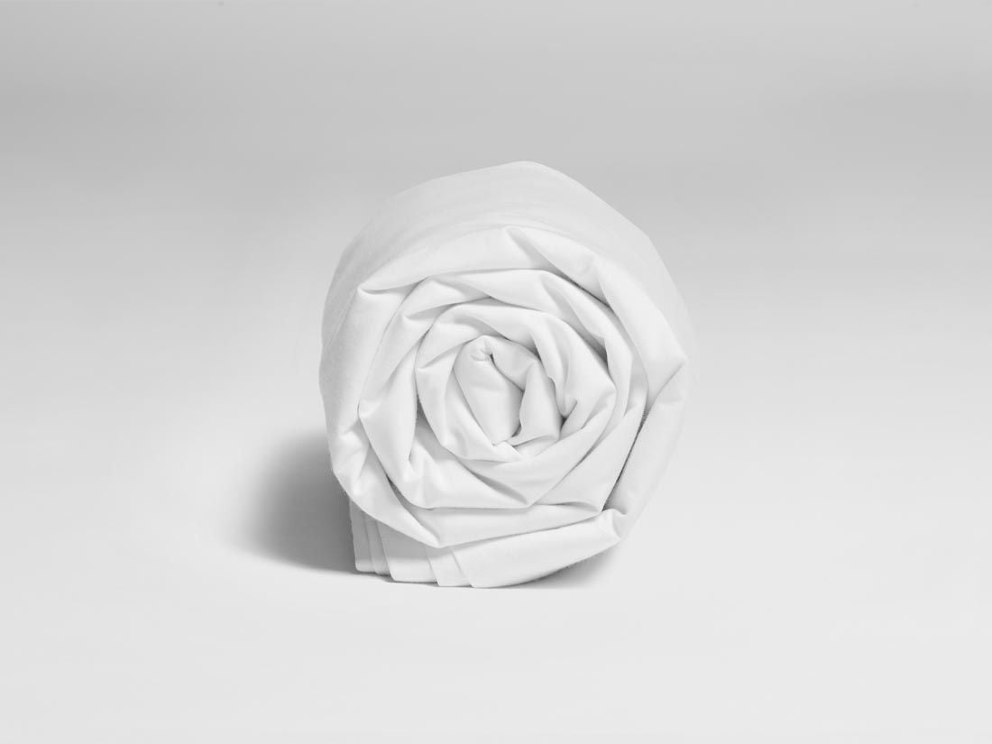 Kinderlaken Perkal-Baumwolle Pure White