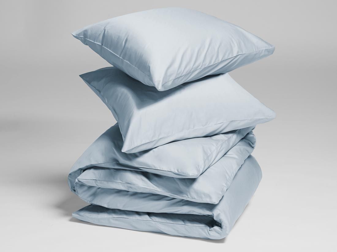 Satin-Bettwäsche Sky Blue