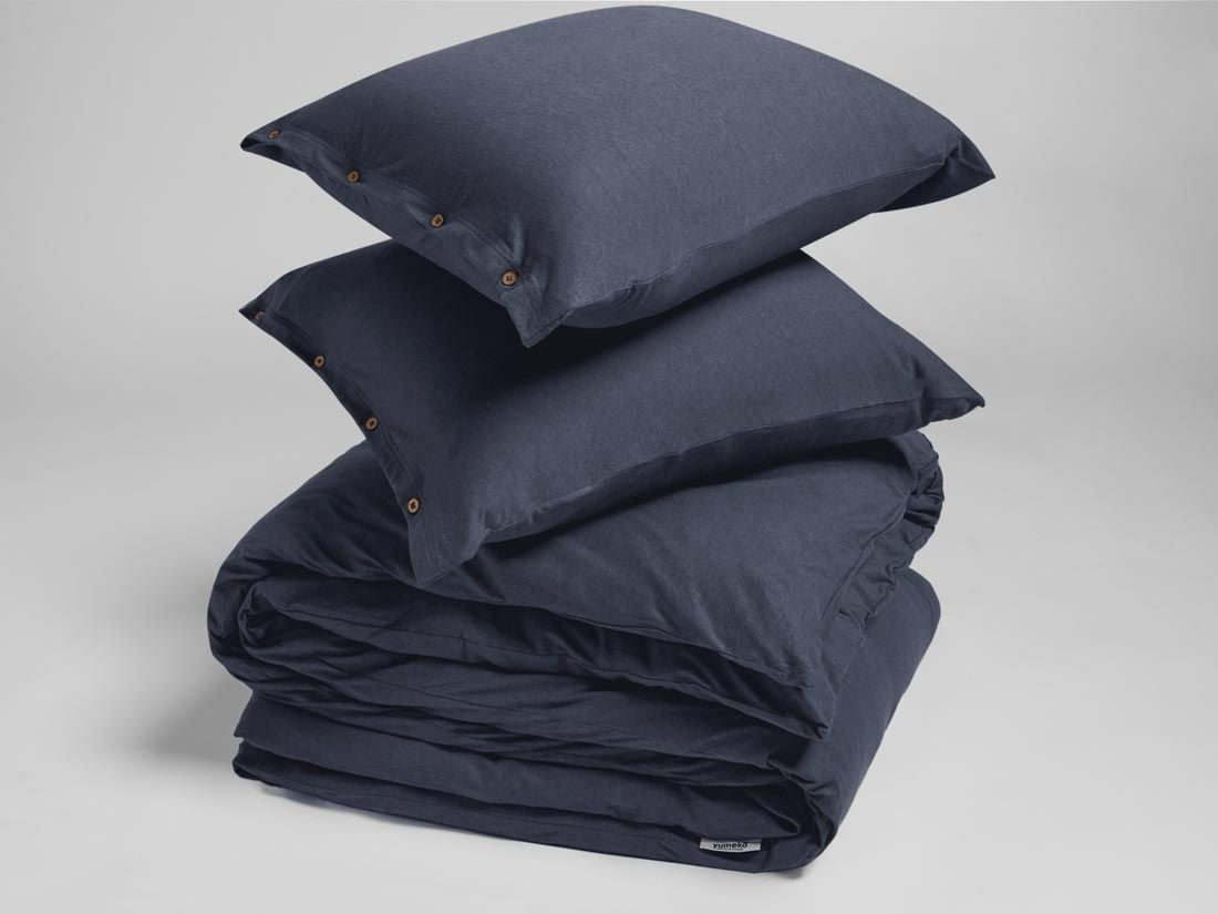 Jersey-Bettwäsche Indigo Blue