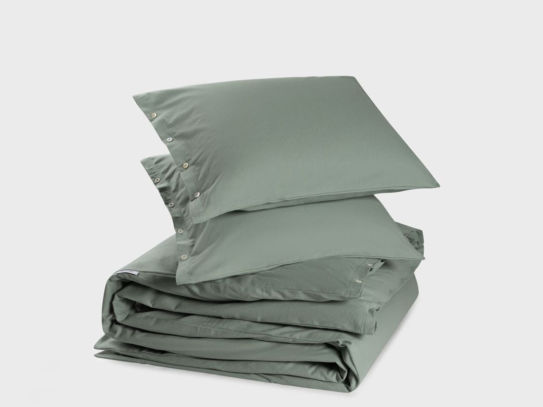 Flanell-Bettwäsche Pale Green