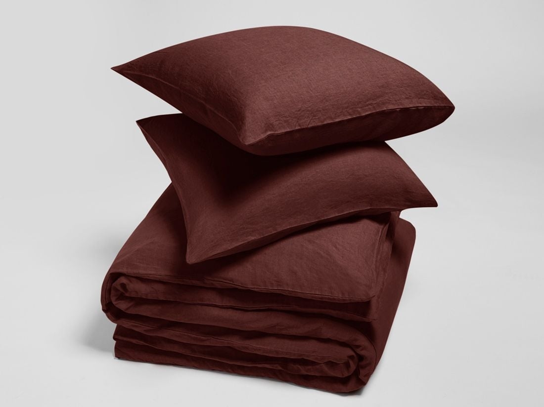 Leinen-Bettwäsche Rosewood
