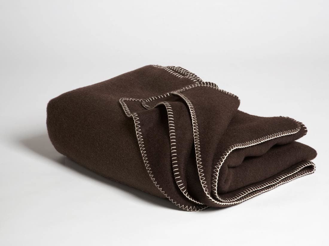 Decke Yakwolle Dark Brown