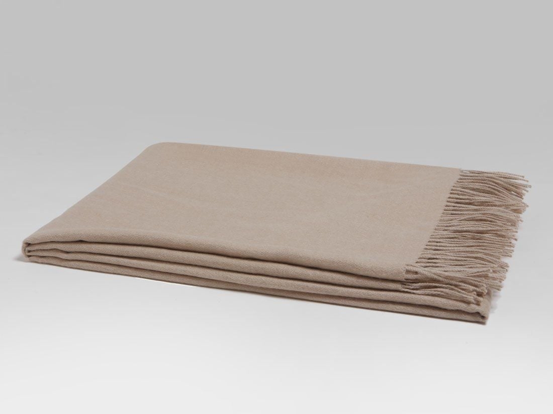 Plaid Alpaka Camel 130x180