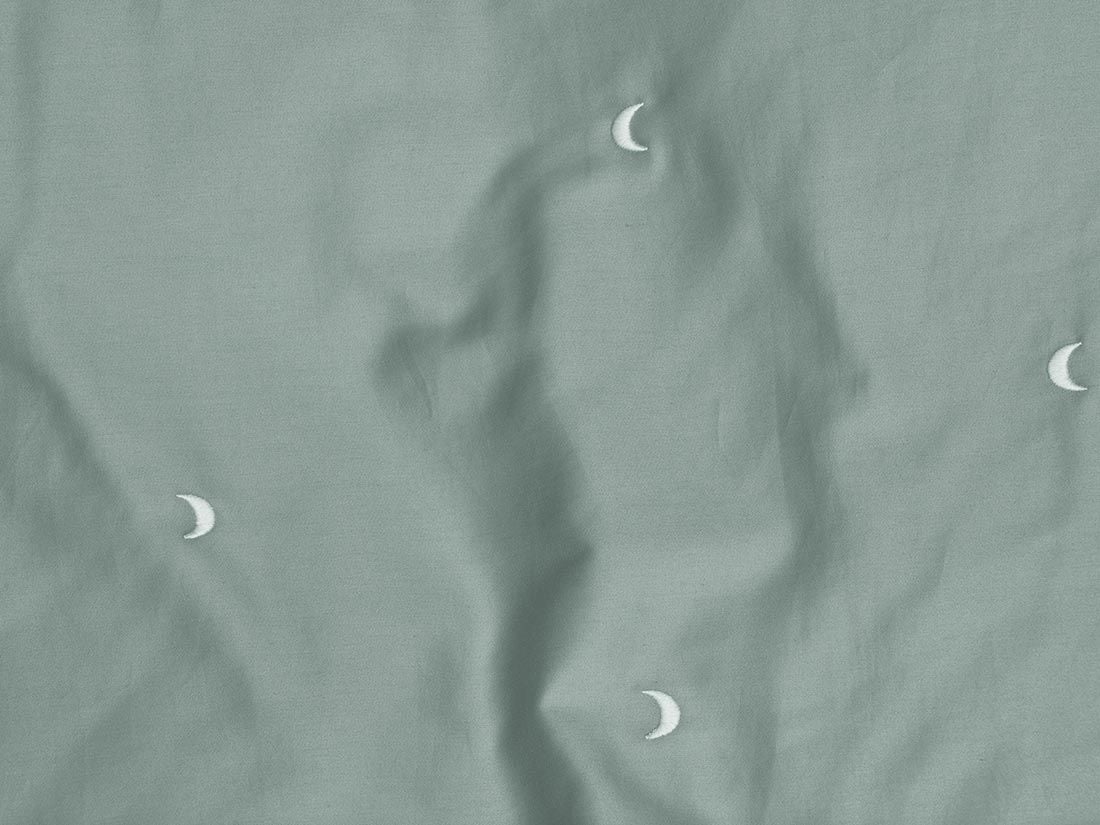 Kinderbettwäsche Baumwollsatin Sea Green Moon
