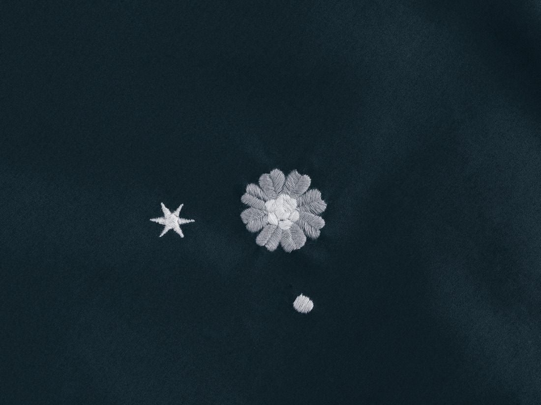 Kissenbezug Baumwollsatin Blueberry Starry Flower