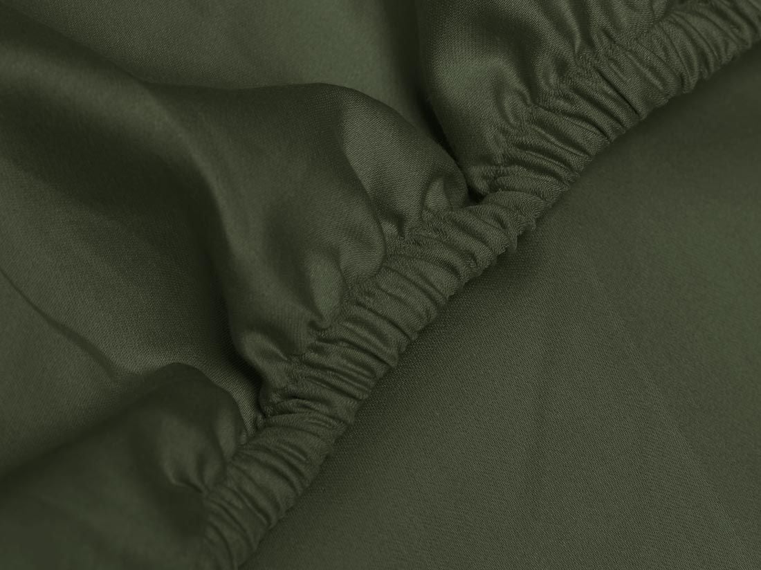Spannbettlaken Baumwollsatin Dark Olive