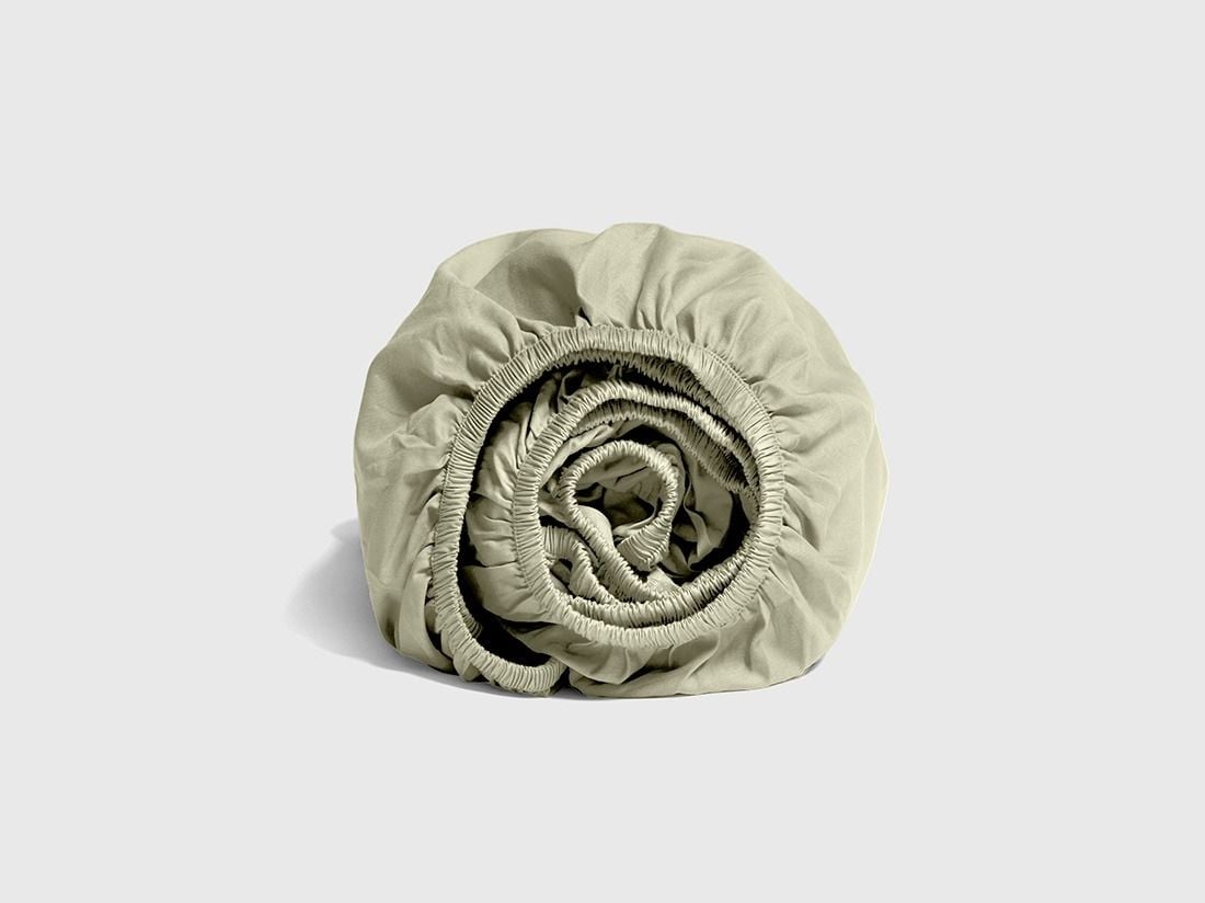 Spannbettlaken Baumwollsatin Light Olive