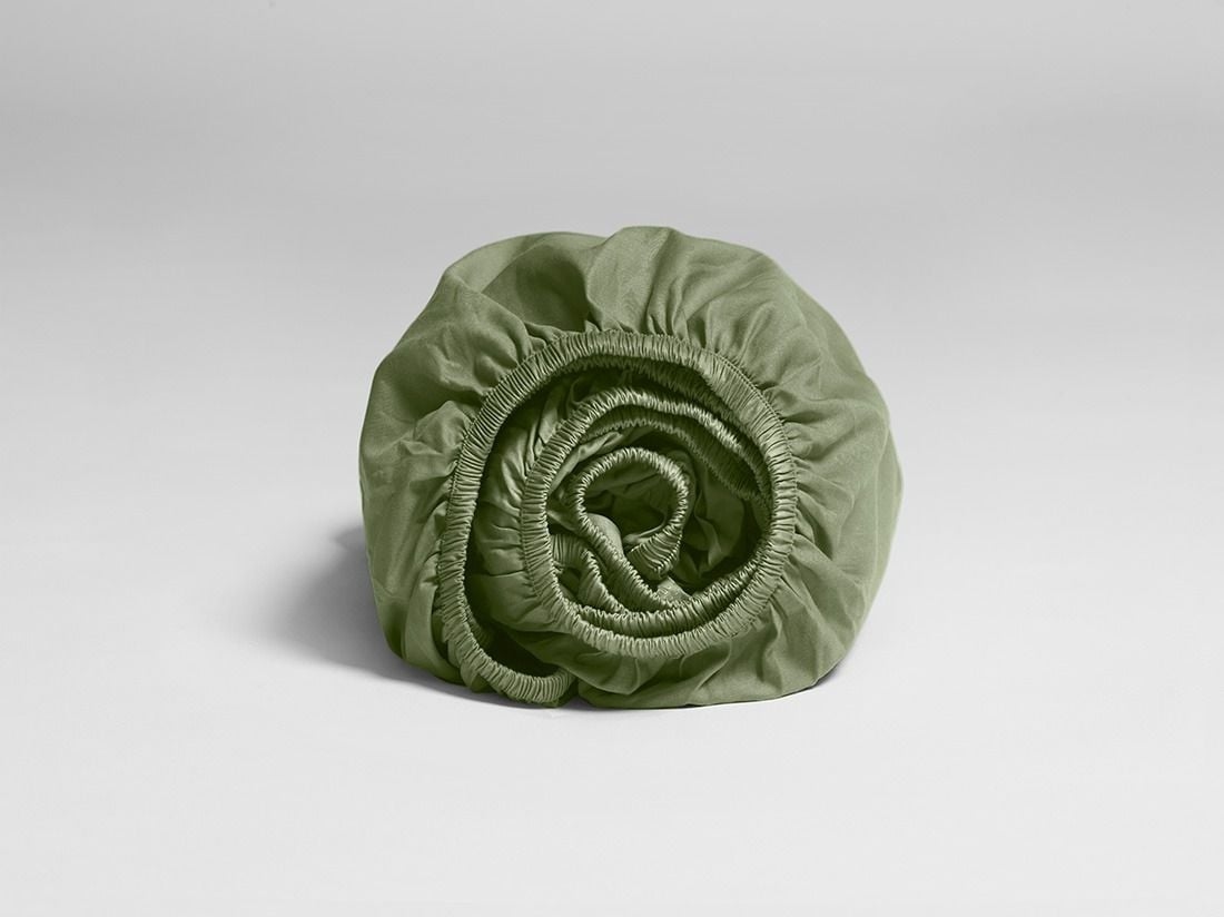 Spannbettlaken Baumwollsatin Mid Olive