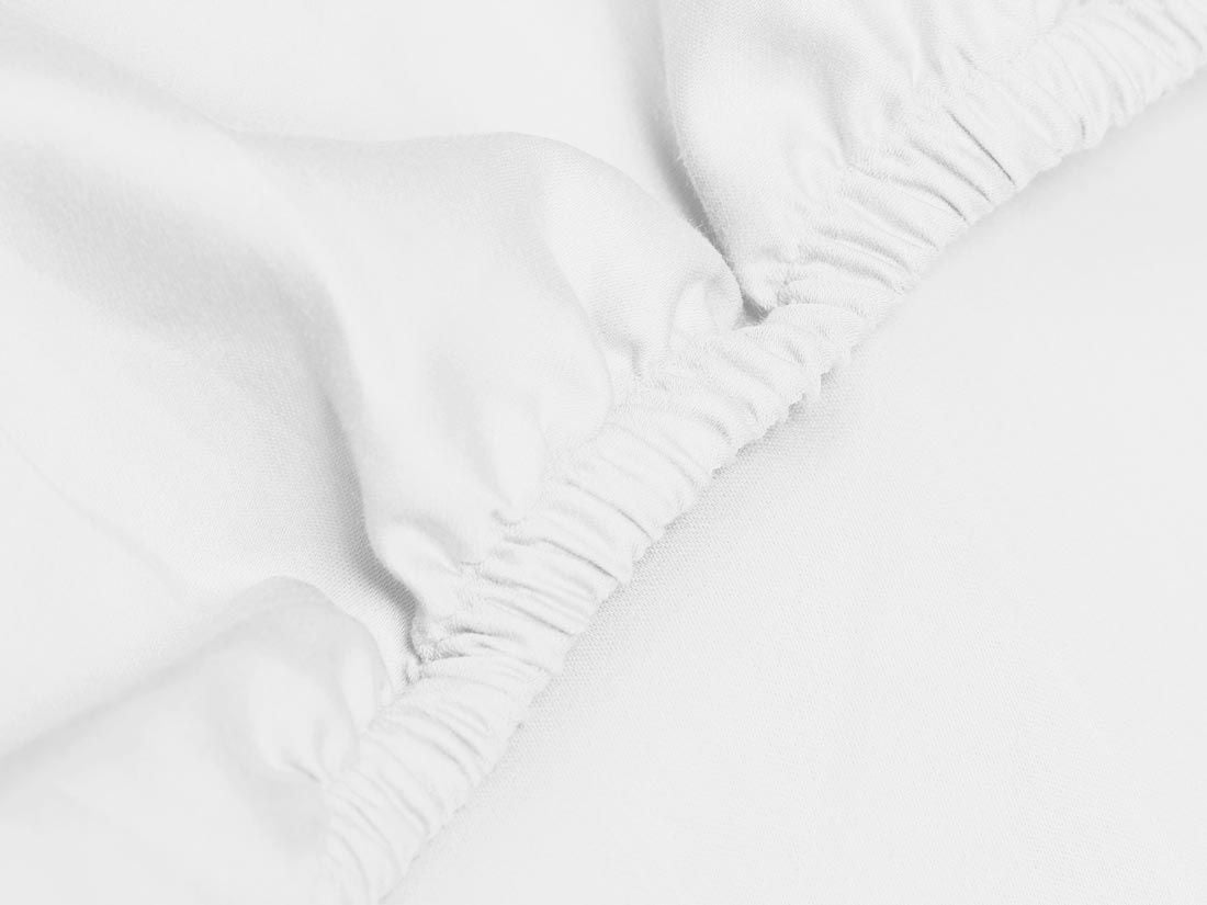 Spannbettlaken Baumwollsatin Pure White