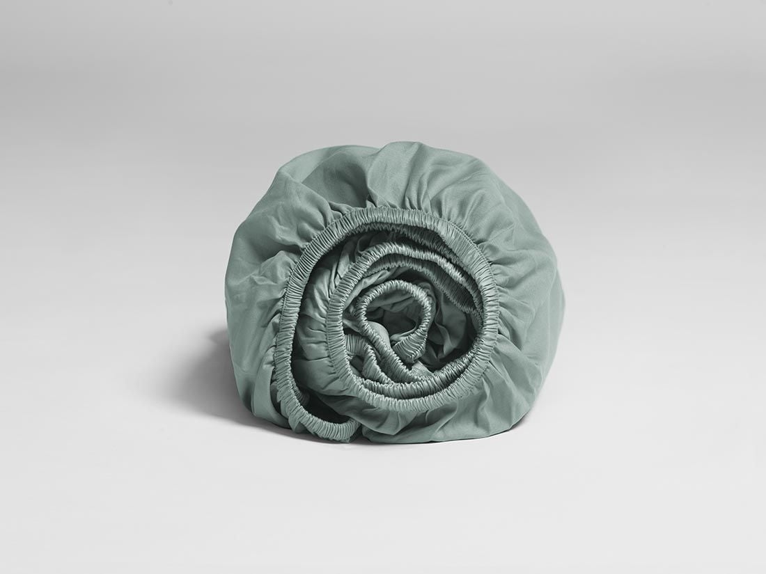 Spannbettlaken Baumwollsatin Sea Green
