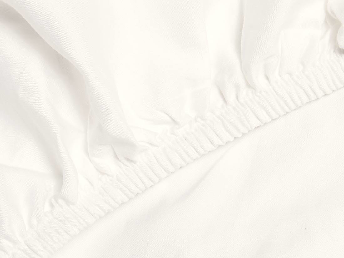 Spannbettlaken für Topper Baumwollsatin Warm White