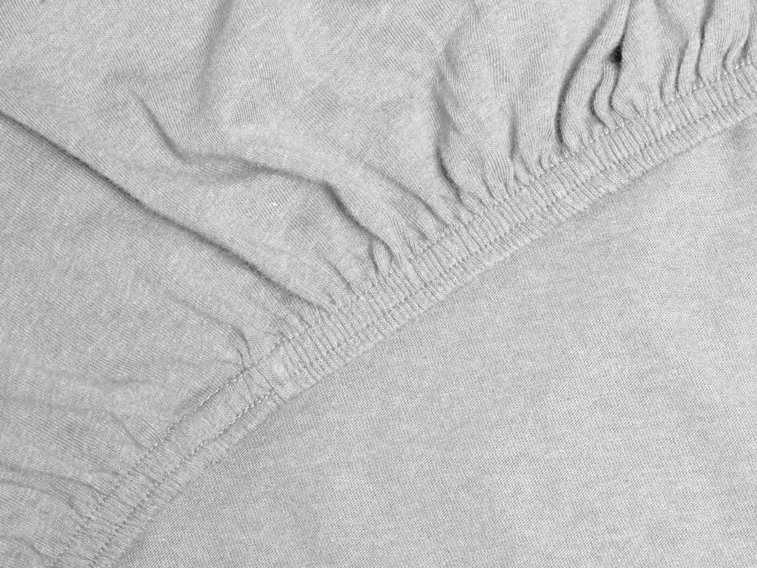Kinderspannbettlaken Baumwolljersey White Grey