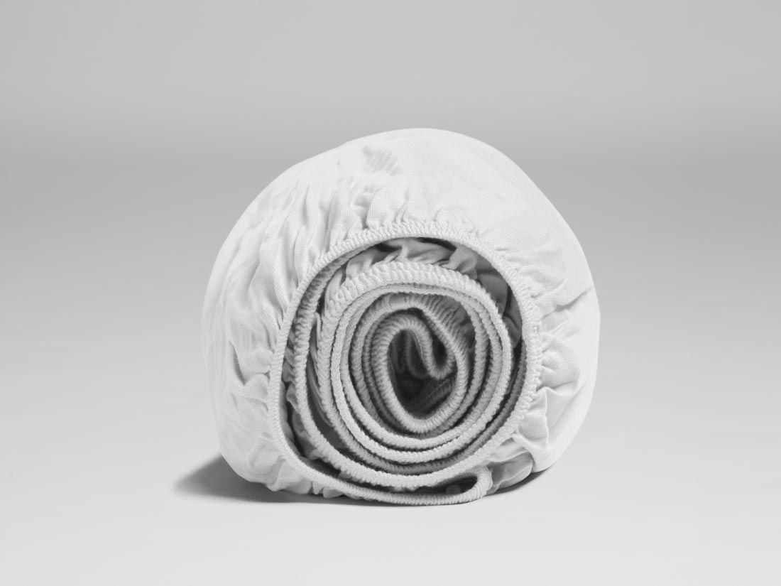 Spannbettlaken Extra Hoch Jersey Pure White