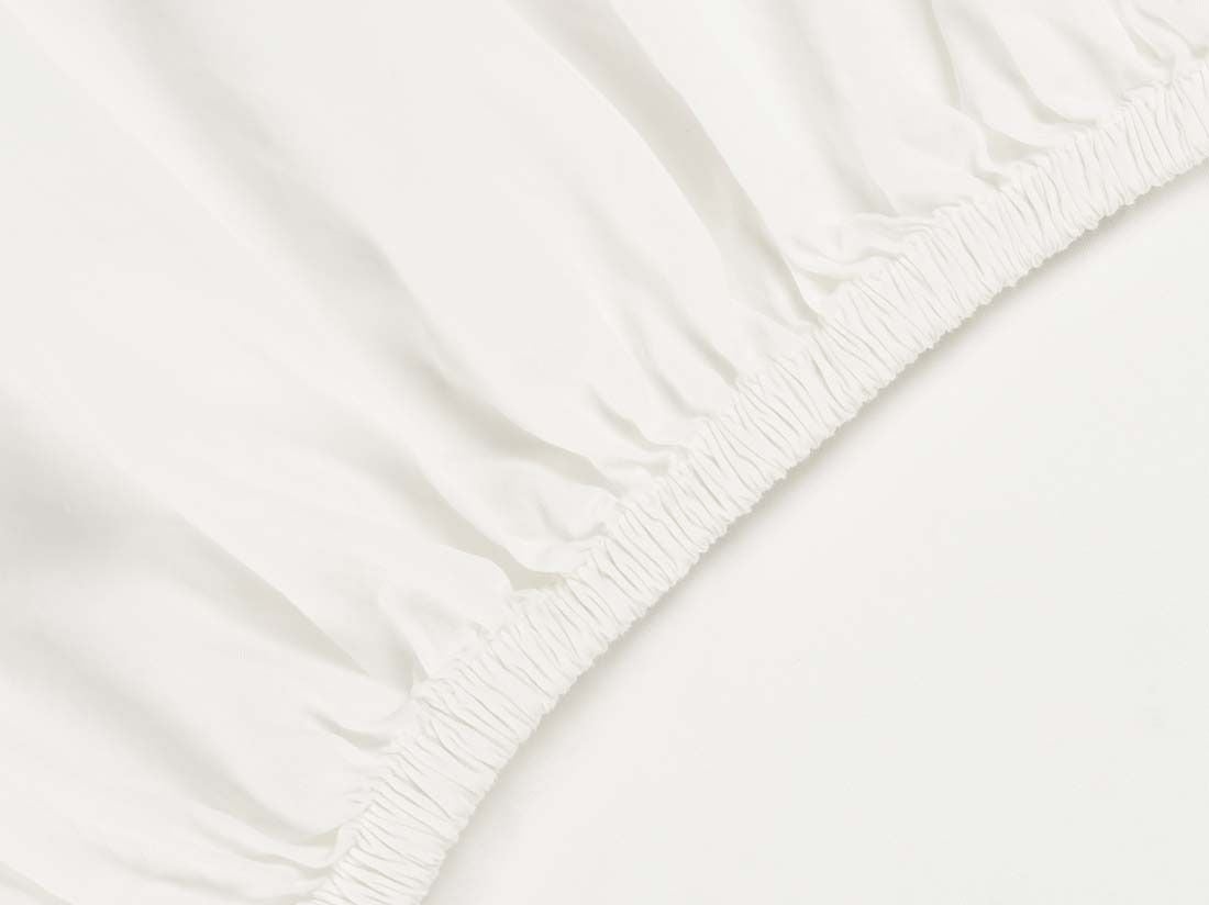 Spannbettlaken Perkal-Baumwolle Blissful White