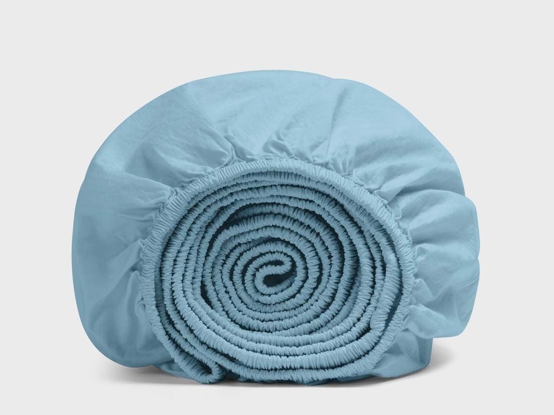 Kinderspannbettlaken Perkal-Baumwolle Blue Lagoon