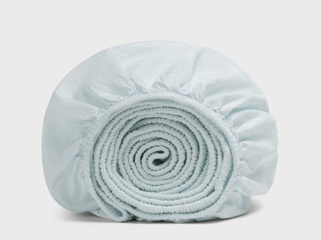 Spannbettlaken Perkal-Baumwolle Playful Aqua