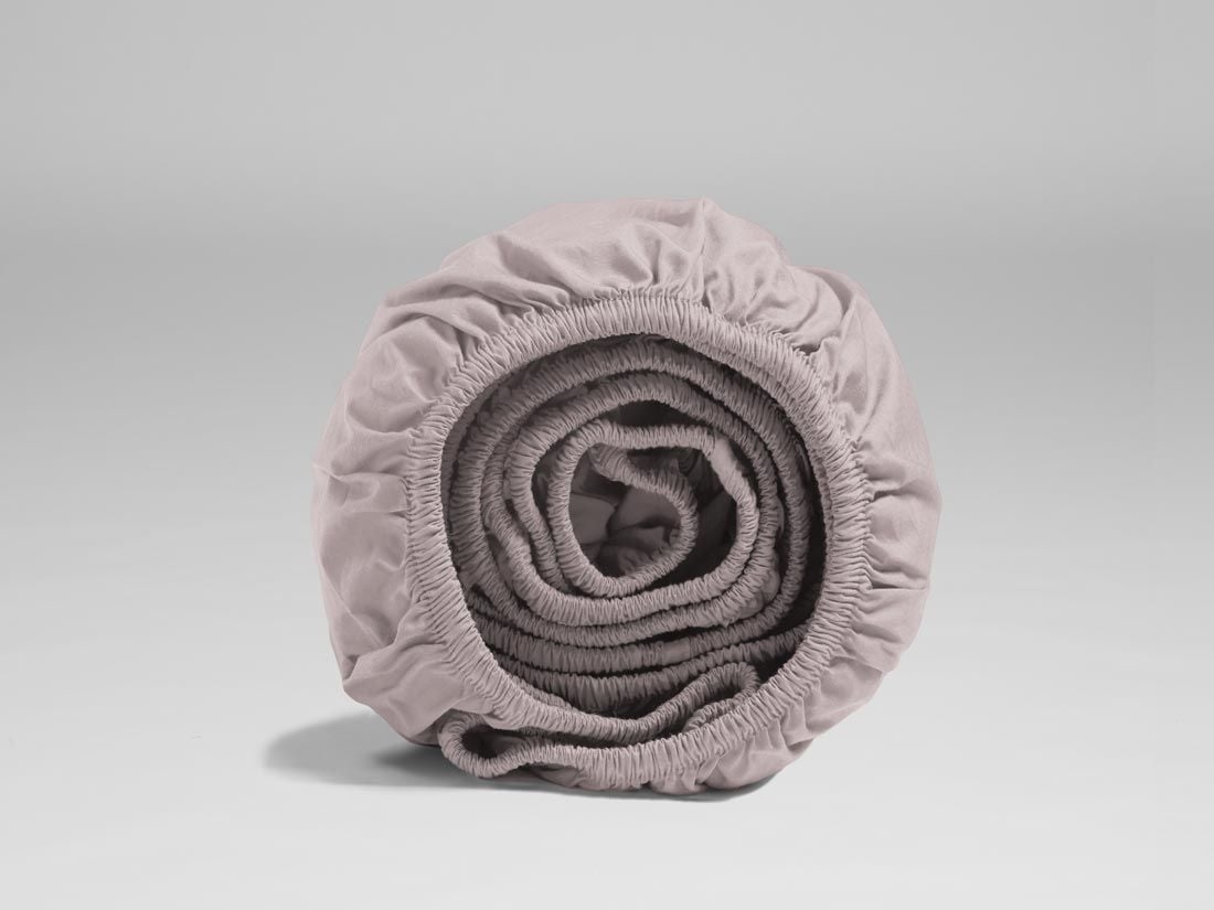 Spannbettlaken Perkal-Baumwolle Pale Rose