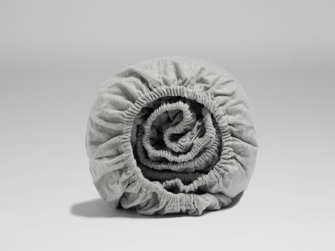 Spannbettlaken Flanell Light Grey