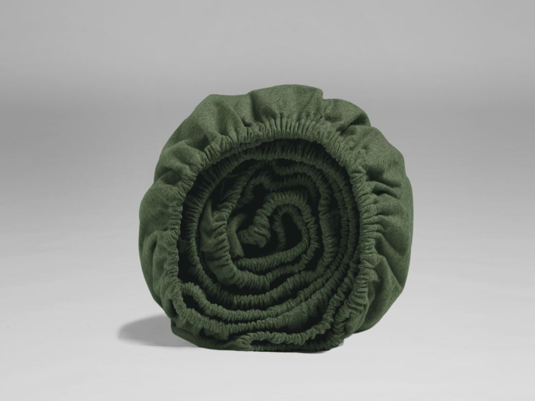 Spannbettlaken Flanell Moss Green