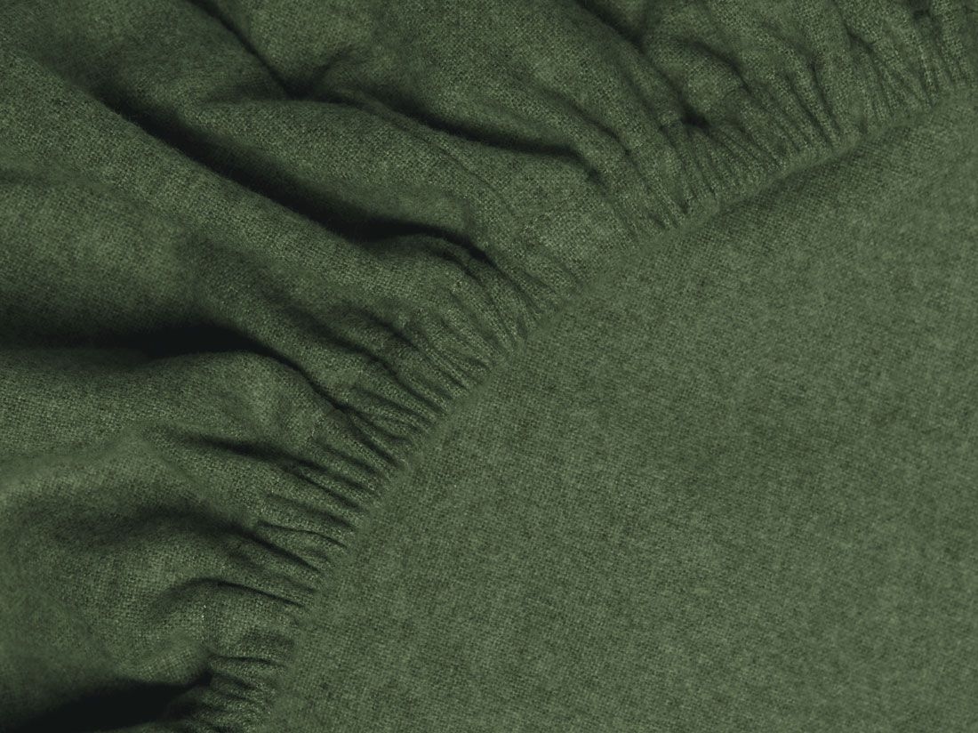 Spannbettlaken Flanell Moss Green