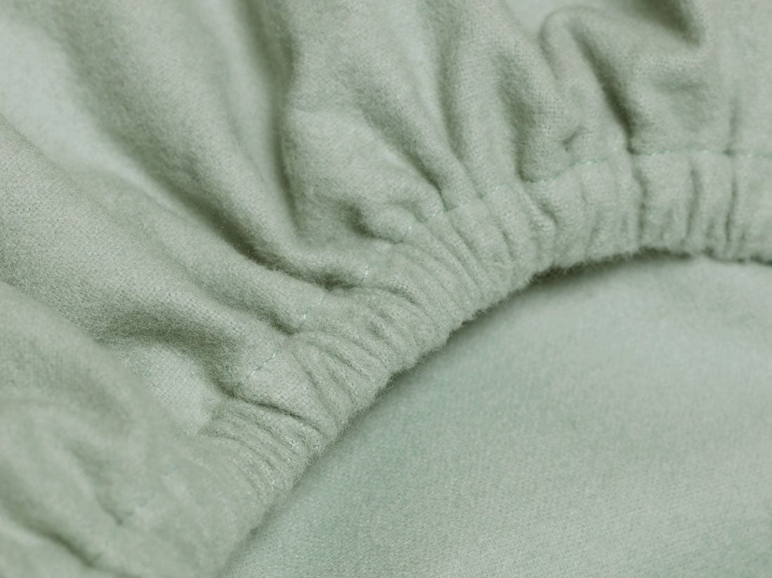 Spannbettlaken Flanell Pale Green 90x200x30
