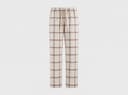 Pyjamahose Damen Flanell Mauve Check