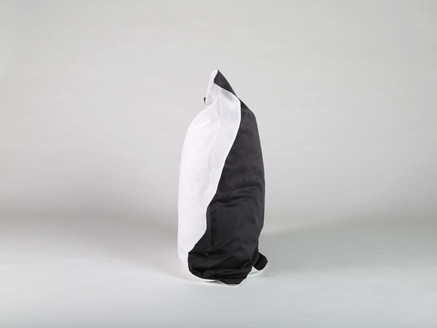 Kissenbezug Baumwollsatin Anthracite/White 80x80