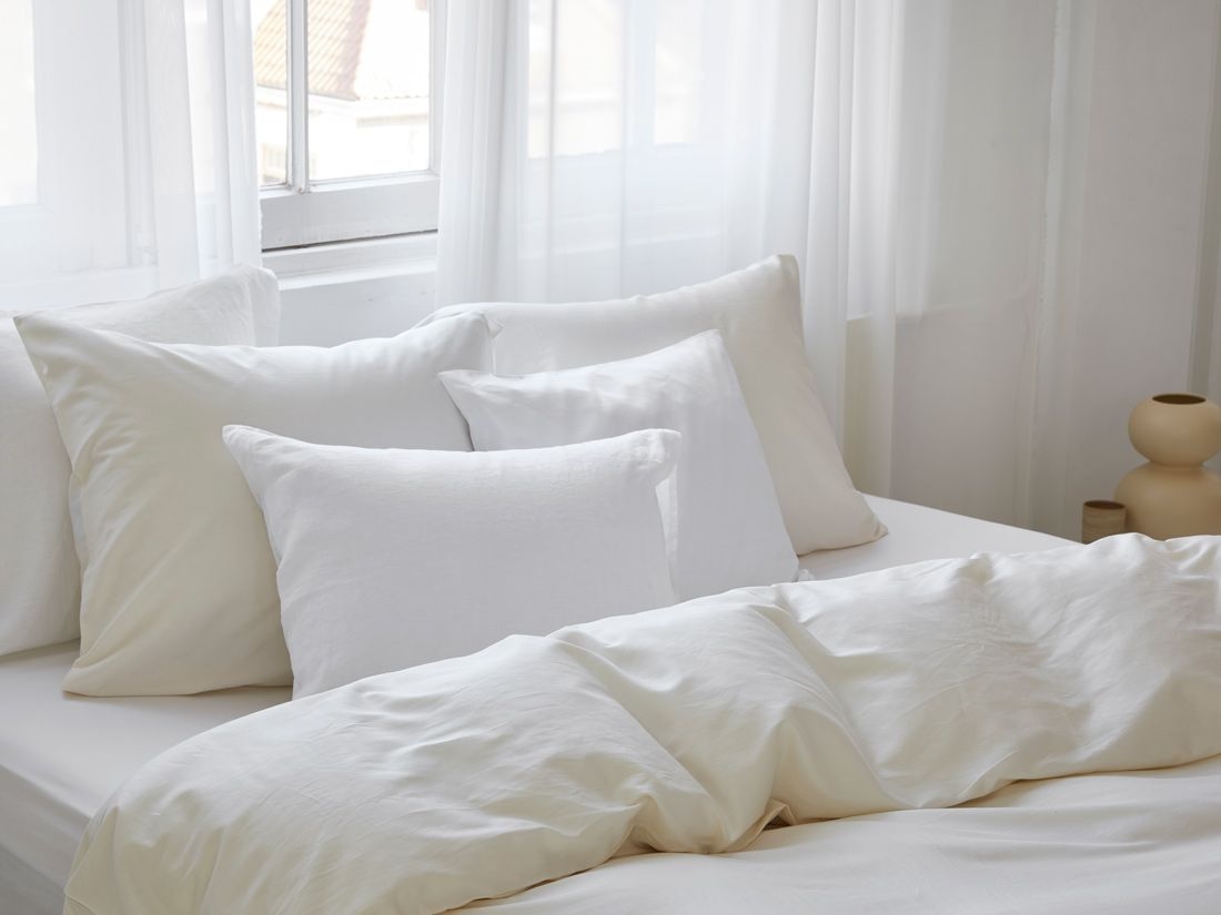 Kissenbezug Baumwollsatin pure white 50x60