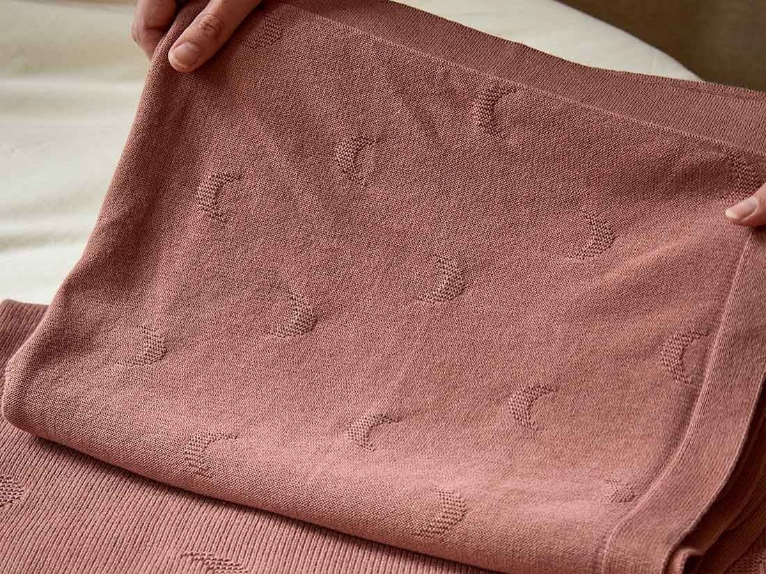 Babydecke Baumwolle Moon Blush Rose 75 x 100