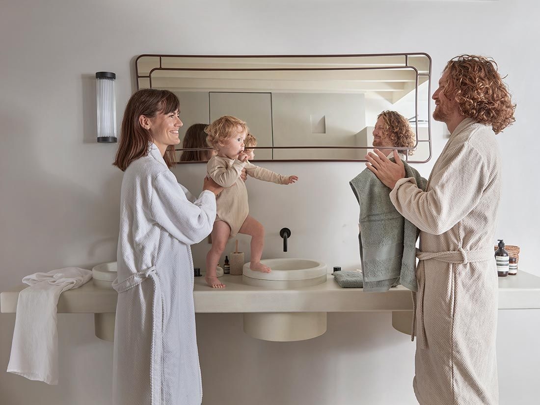 Bademantel Mini Dots Pure White M